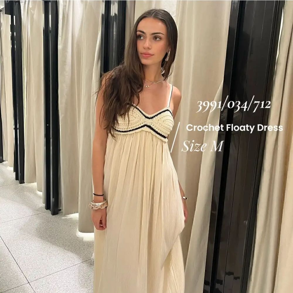 ZARA COMBINATION KNIT DRESS beach - Picture 15 of 15